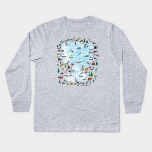 Lake life Kids Long Sleeve T-Shirt